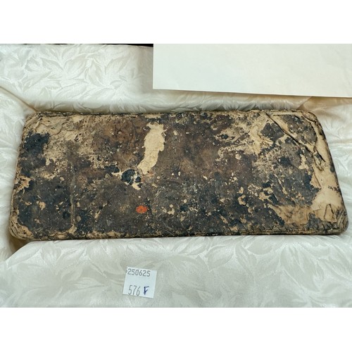 557F - An unusual 18th/19th century handwritten prayer/astrological book in fold out format in presentation... 