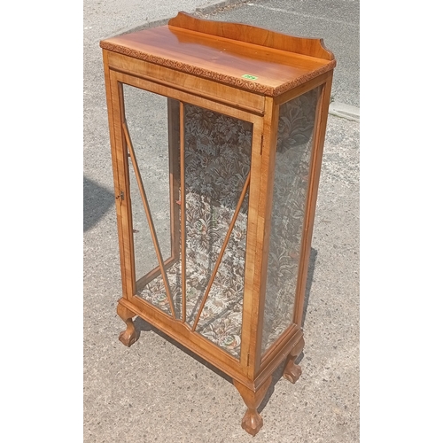 753 - A 1920's single door display cabinet