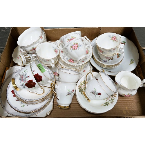 537 - A Royal Albert 'Tranquility' part tea service, Royal Stafford tea service and a Whitley traditional ... 