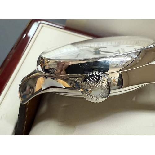 649 - A Longines Master Collection automatic stainless steel cased wristwatch, date on the quarter past, w... 