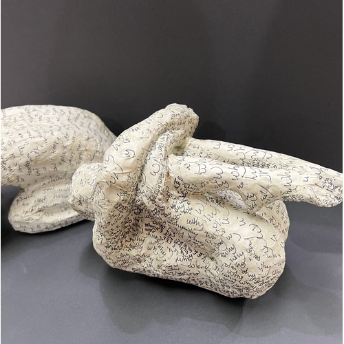 203D - Steve Yeates, two modernist papier machie sculptures of humans