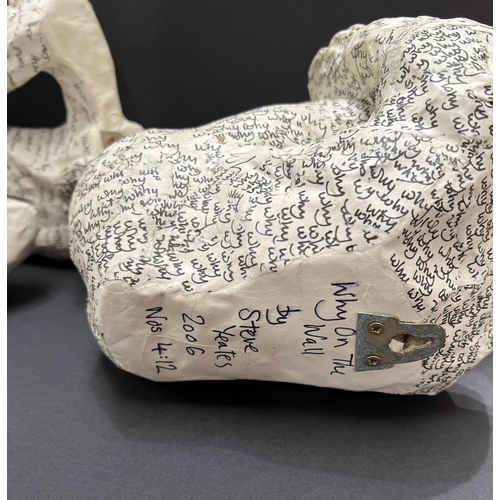 203D - Steve Yeates, two modernist papier machie sculptures of humans