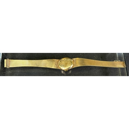 603 - A Bueche-Girod lady's 9ct hallmarked gold wristwatch on 9ct hallmarked gold bark-effect strap (gross... 