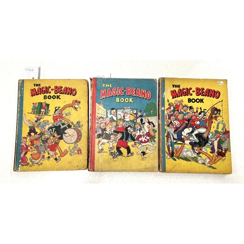 3 x The Magic-Beano Books, dates 1946, 1948, 1949 (all are somewhat ...