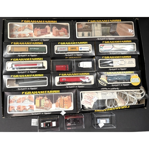 57 - Graham Farish - N-gauge including No. 8305 loco, 3706, 3703, 3605 and Shuco and Oxford N-gauge cars ... 