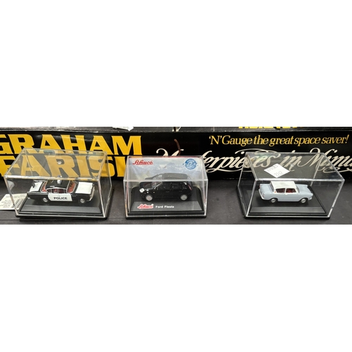 57 - Graham Farish - N-gauge including No. 8305 loco, 3706, 3703, 3605 and Shuco and Oxford N-gauge cars ... 