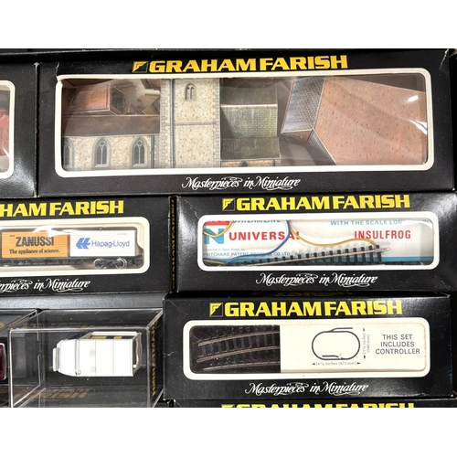57 - Graham Farish - N-gauge including No. 8305 loco, 3706, 3703, 3605 and Shuco and Oxford N-gauge cars ... 