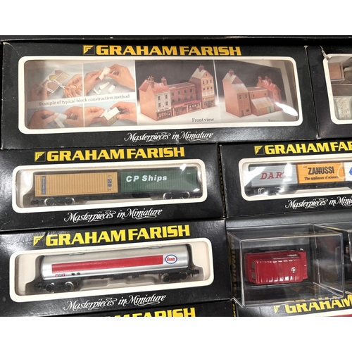 57 - Graham Farish - N-gauge including No. 8305 loco, 3706, 3703, 3605 and Shuco and Oxford N-gauge cars ... 