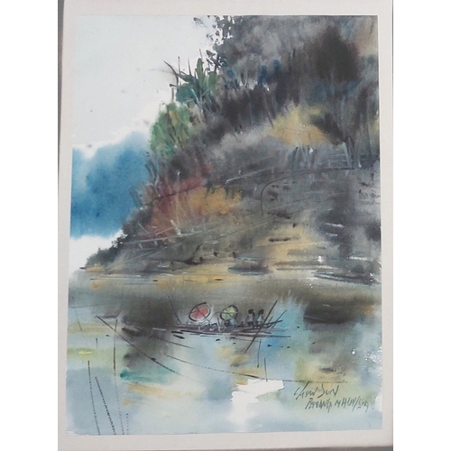 100B - A collection of Asian and other pictures, watercolours etc.