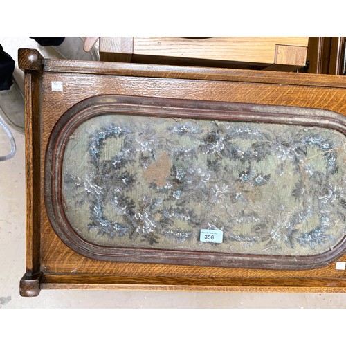 97 - A Victorian moulded rectangular beadwork teapot stand; a pair of 18th century style prints of childr... 