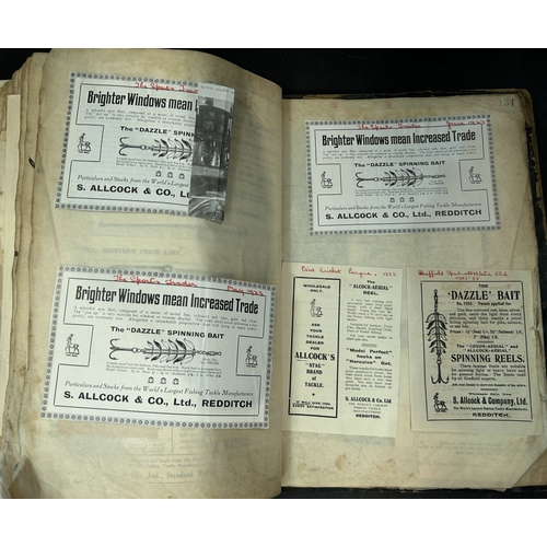 29 - A large file with letters, advertisements etc relating to Alcock & Co Fishing Tackle Makers.