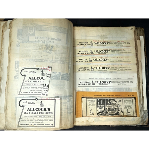 29 - A large file with letters, advertisements etc relating to Alcock & Co Fishing Tackle Makers.