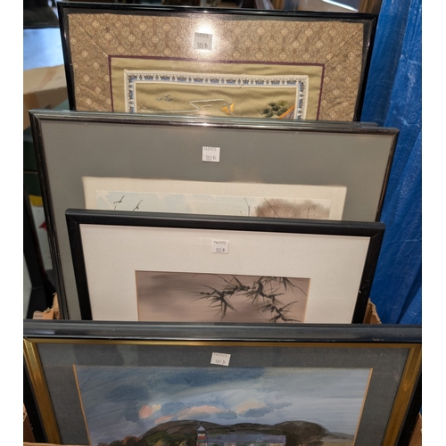 100B - A collection of Asian and other pictures, watercolours etc.