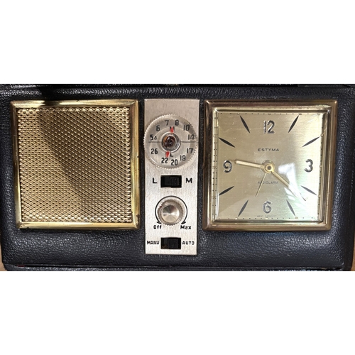 18 - A 19th century tea caddy, eight day clock, barometer and other collectables...