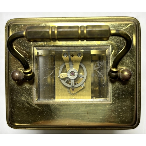 2 - A small French brass carriage clock by 