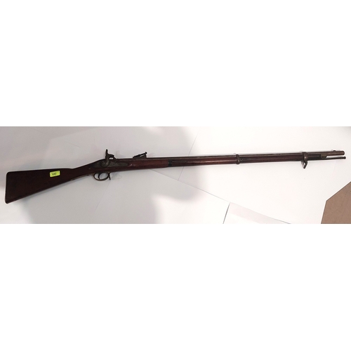 An 1853 Pattern Enfield rifle, 3 barrel (one missing) VR Crown and ...