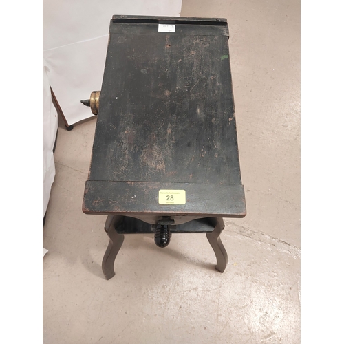 28 - A late 19th century wooden Camera tripod....