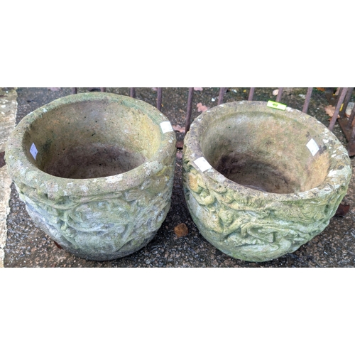 40 - A pair of stoneware planters...