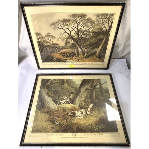 44 - 4 Hunting prints 