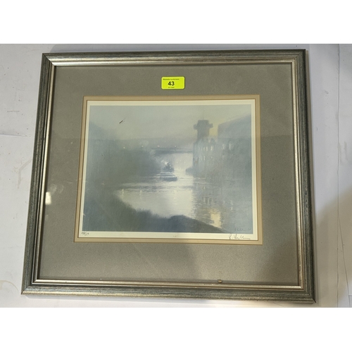 43 - A Bob Richardson signed print (faded and 4 other prints)...