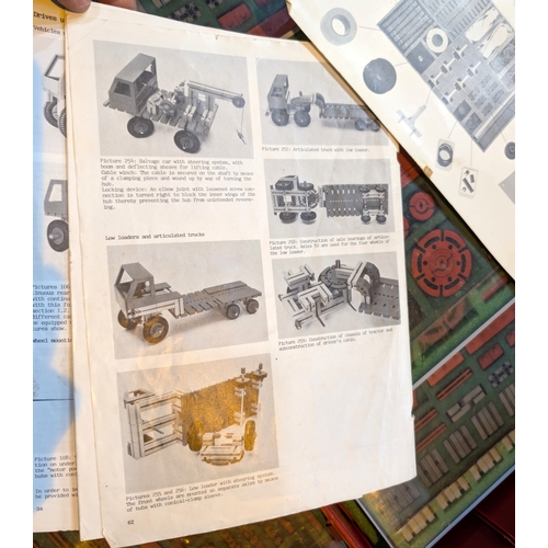 306 - CVK Fishertechnik cased vintage construction set with six trays of various materials to build cars b... 