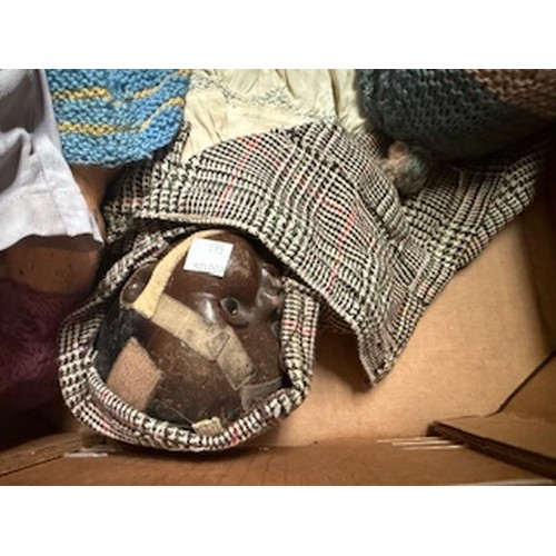 305 - 2 early/mid 20th century composition head dolls with cloth bodies and limbs (one black and one white... 