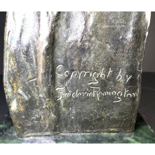 12 - American History Interest: After Frederick Remington (1861 - 1909): 'The Savage', bronze bust sculpt... 