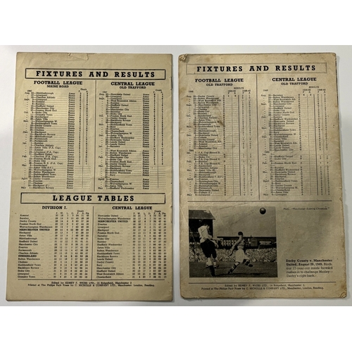 225 - Football programmes collection 1944/45 War Cup Blackpool v Bolton Wanderers 7th April 1945, 1945/46 ... 