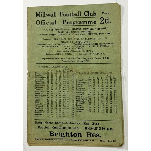 225 - Football programmes collection 1944/45 War Cup Blackpool v Bolton Wanderers 7th April 1945, 1945/46 ... 