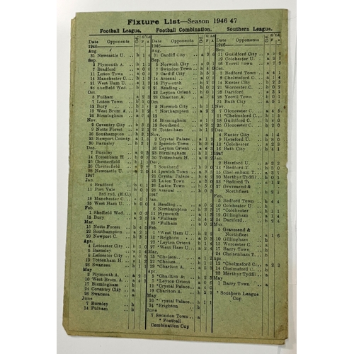 225 - Football programmes collection 1944/45 War Cup Blackpool v Bolton Wanderers 7th April 1945, 1945/46 ... 