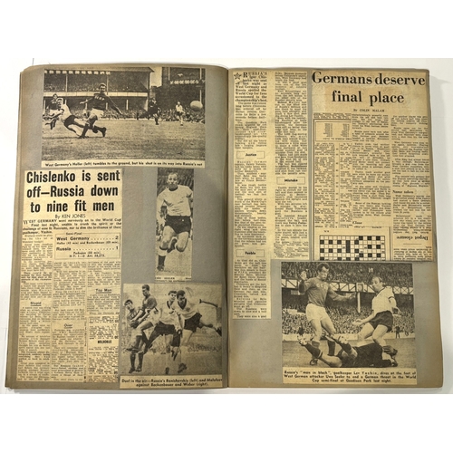 225A - 1966 World Cup finals in England newspaper match reports presented in two SCRAP BOOKS covering footb... 