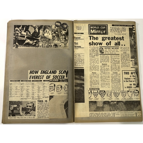 225A - 1966 World Cup finals in England newspaper match reports presented in two SCRAP BOOKS covering footb... 