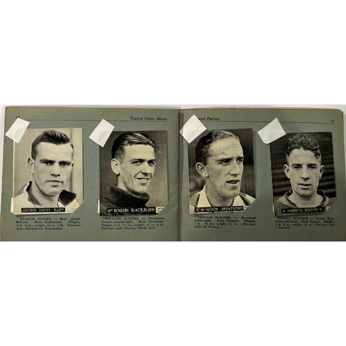 226 - 1930's Topical Times Footballers Panel Portraits Album containing (1936) Panel Portraits (coloured) ... 
