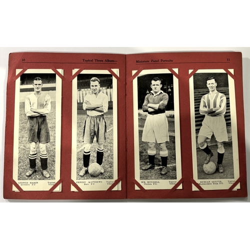 227 - Topical Times footballer cards 1937 Triple Portraits 5/8 plus a further 14 cards included cut from t... 