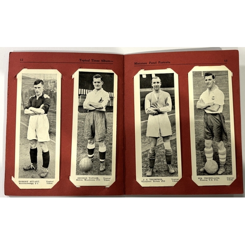 227 - Topical Times footballer cards 1937 Triple Portraits 5/8 plus a further 14 cards included cut from t... 