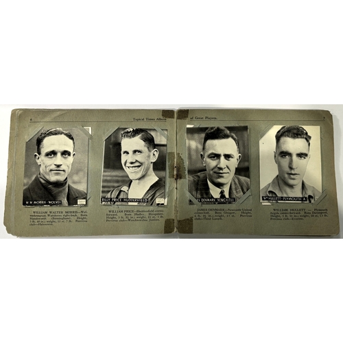 227 - Topical Times footballer cards 1937 Triple Portraits 5/8 plus a further 14 cards included cut from t... 
