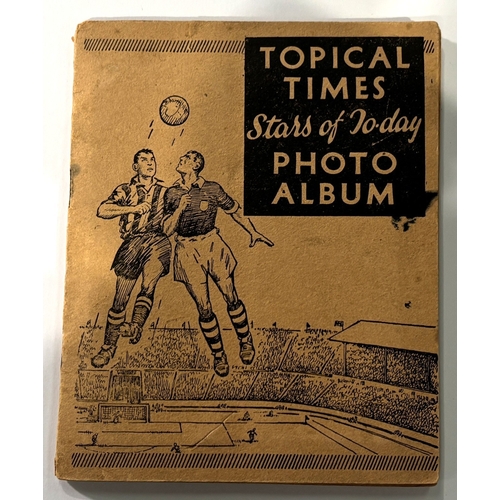 227 - Topical Times footballer cards 1937 Triple Portraits 5/8 plus a further 14 cards included cut from t... 