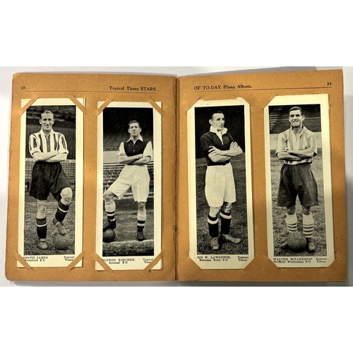 227 - Topical Times footballer cards 1937 Triple Portraits 5/8 plus a further 14 cards included cut from t... 