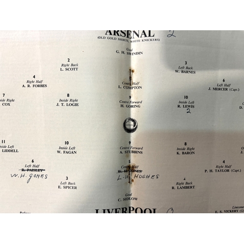 229 - 1950 FA Cup Final Arsenal v Liverpool official programme with newspaper cutting match report, Sport ... 