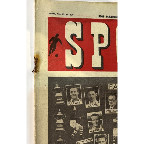 229 - 1950 FA Cup Final Arsenal v Liverpool official programme with newspaper cutting match report, Sport ... 