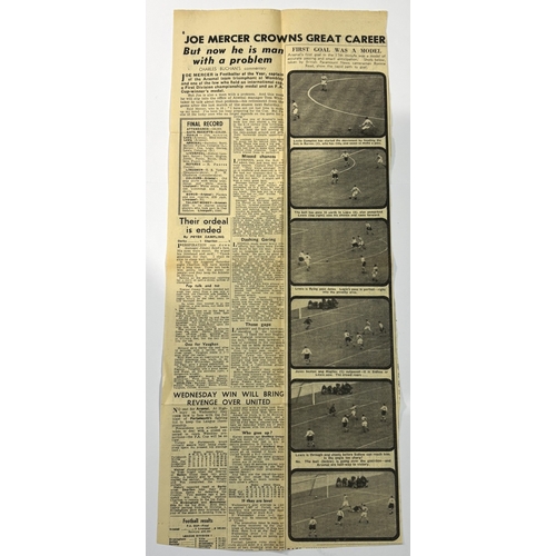 229 - 1950 FA Cup Final Arsenal v Liverpool official programme with newspaper cutting match report, Sport ... 