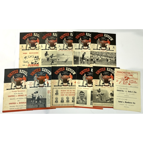 231 - Collection of Manchester United programmes v 1947/48 Burnley, 1948/49 Bolton Wanderers tear to cover... 