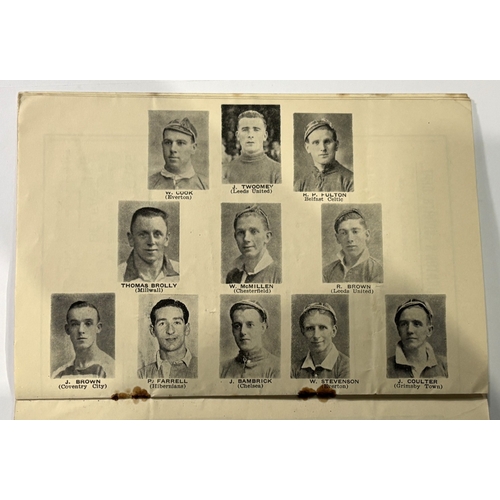 234A - 1938 Ireland v Wales international at Windsor Park, Belfast 16 March 1938 official programme; minor ... 