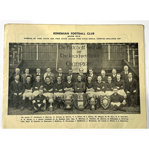 235 - 1949 Bohemians v Manchester United testimonial special edition programme 1st June 1949; 1942 Bohemia... 