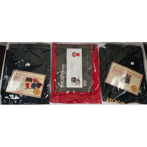 244A - 3 Manchester United retro signed shirts inc. a 1993-95 Away shirt signed by Denis Irwin; another 93-... 