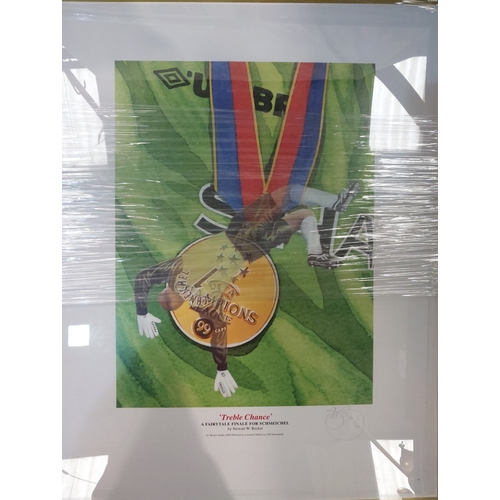 249A - 3 signed Manchester United pictures inc. an Andrei Kanchelskis signed photo with plaque celebrating ... 