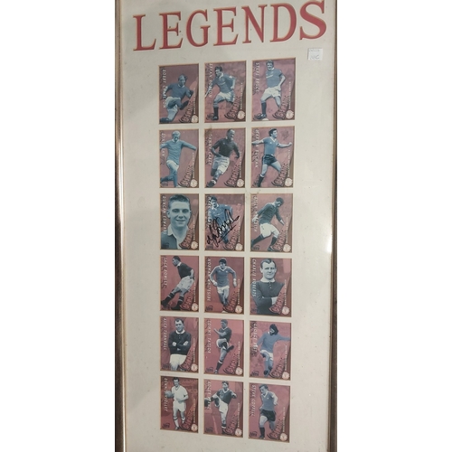 249C - A collection of framed Manchester United pictures including Treble part 1 print signed by Andy Cole;... 