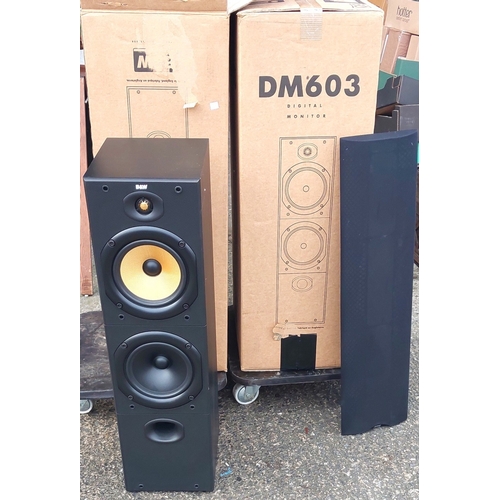 256 - B & W DM603 Digital Monitor pair of speakers with boxes