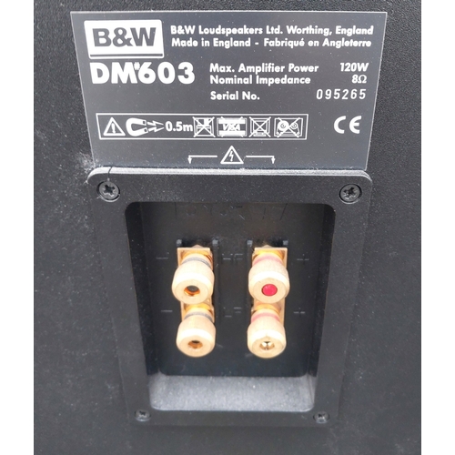 256 - B & W DM603 Digital Monitor pair of speakers with boxes