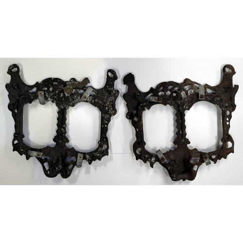 33 - Two bronzed double freestanding photo frames